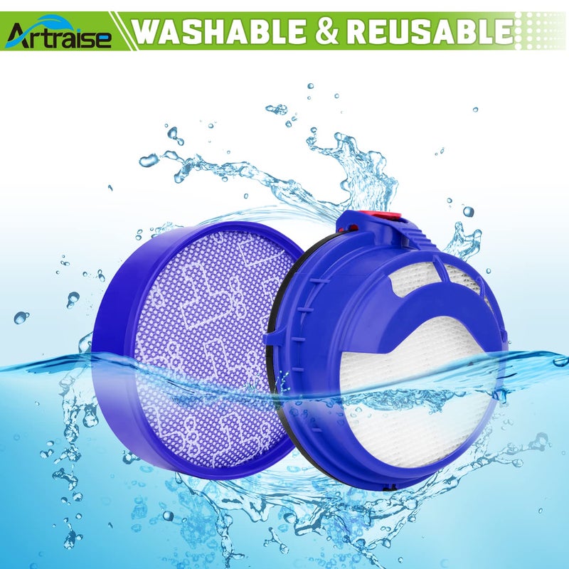 Artraise Filter Replacement Parts for Dyson DC25 Ball Vacuum Cleaner, 2 Pre-Motor Filters & 2 Post Motor HEPA Filters, Fits All DC25 Models -Compare to Part # 919171-02 and 916188-06 - Image 5